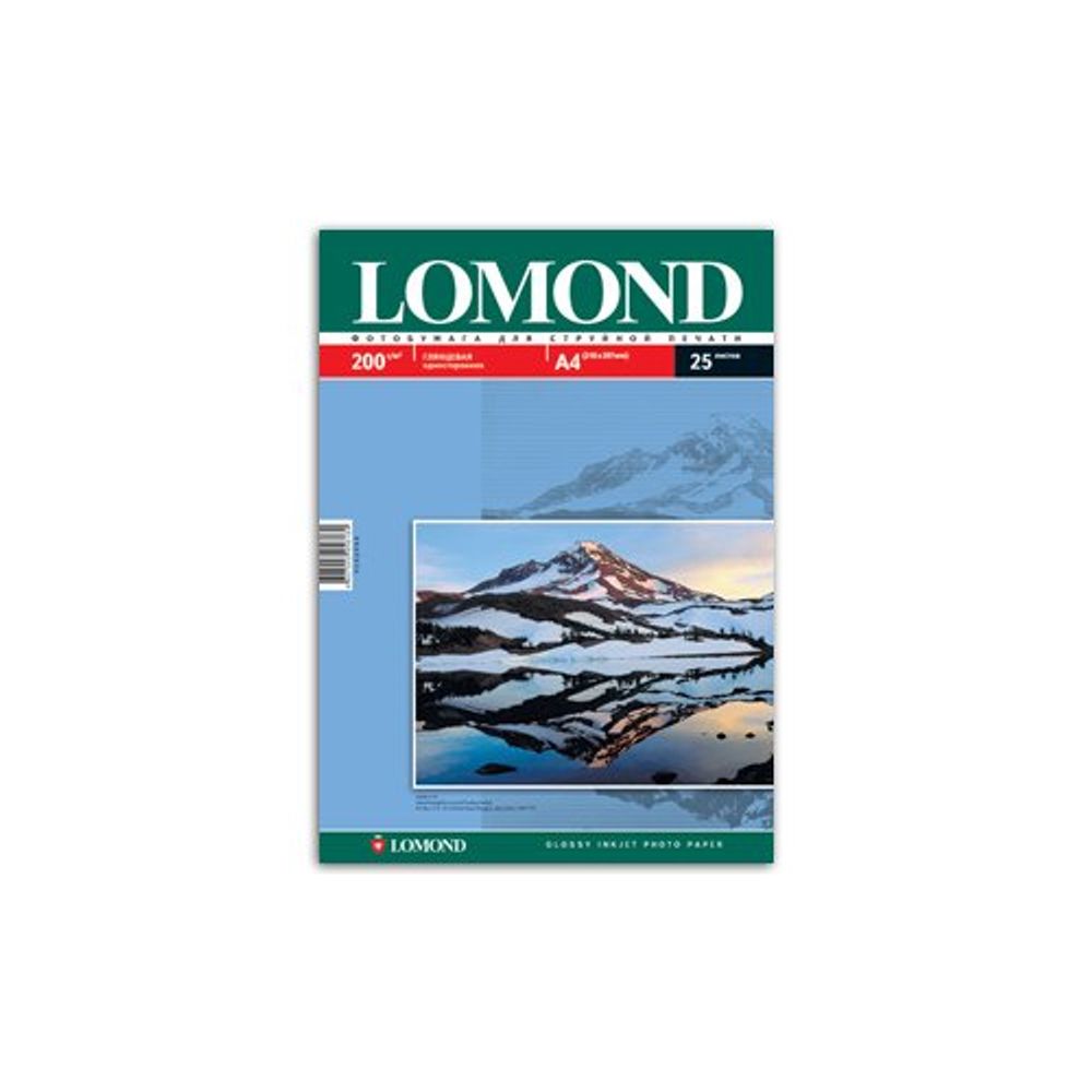 0102046 Lomond Бумага IJ А4 (глянц) 200г/м2 (25 л) | Lomond