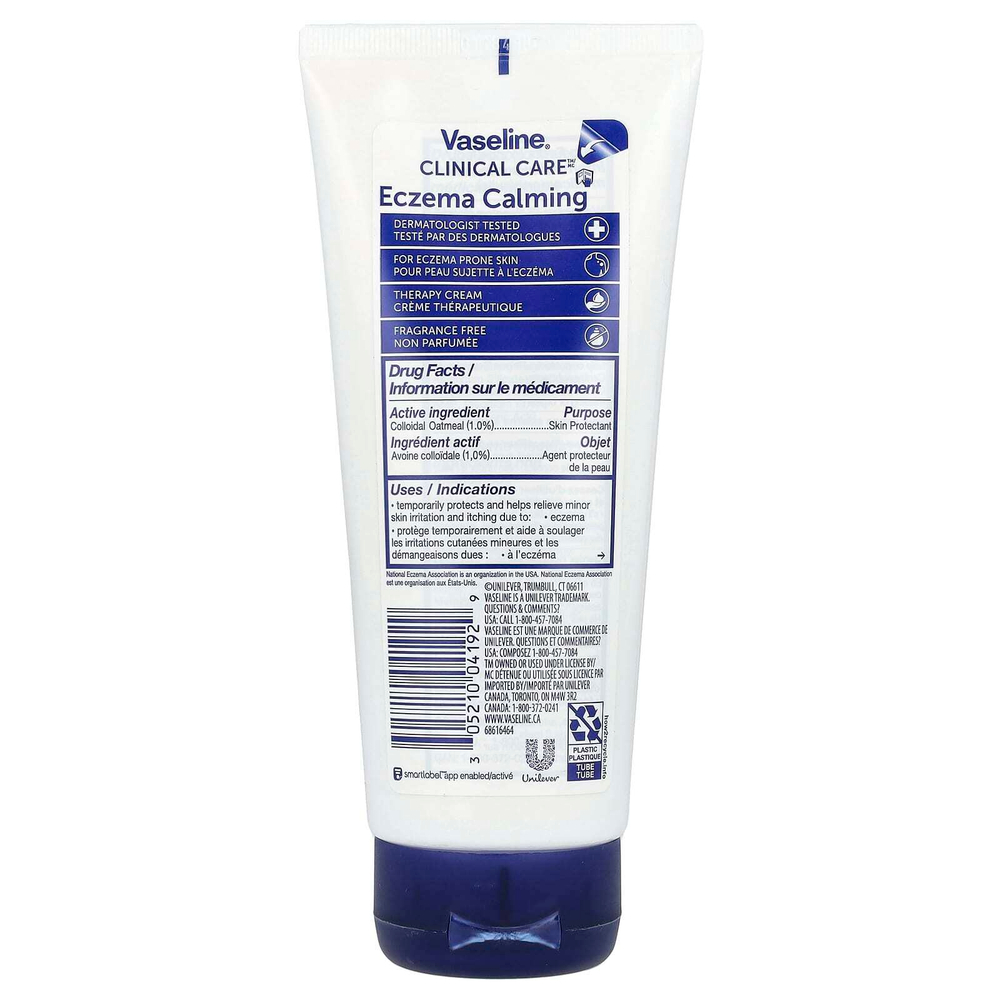 Vaseline, Clinical Care ™, успокаивающий крем от экземы, без отдушек, 200 мл (6,8 жидк. унц.)