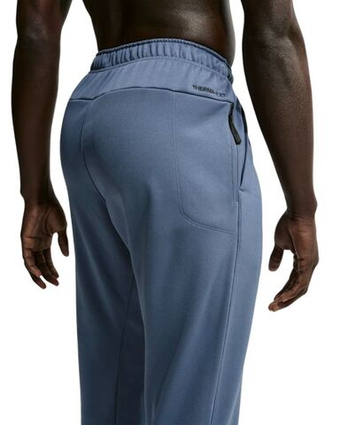 Мужские теннисные штаны Nike Therma-FIT Open Hem Fitness - diffused blue/diffused blue/black