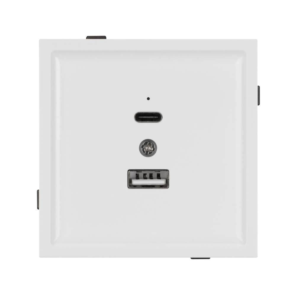 Механизм USB розетки SCT-TENDO-MUAC-PL-WH (5V, 3A, QC3) (Arlight, -) 054094