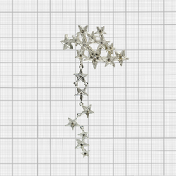 "Звездная мод." брошь в серебряном покрытии из коллекции "Звездочет" от Jenavi с замком булавка