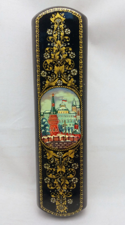 Шкатулка-пенал для ручки "Москва. Лето" худ. А. Чигарева (Ручная роспись Палех)