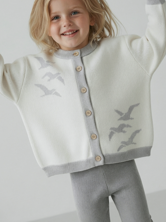 Кардиган Берег из хлопка свободного кроя