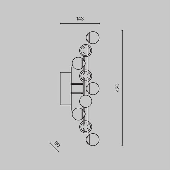Настенный светильник Maytoni Tessara MOD081WL-L13G3K