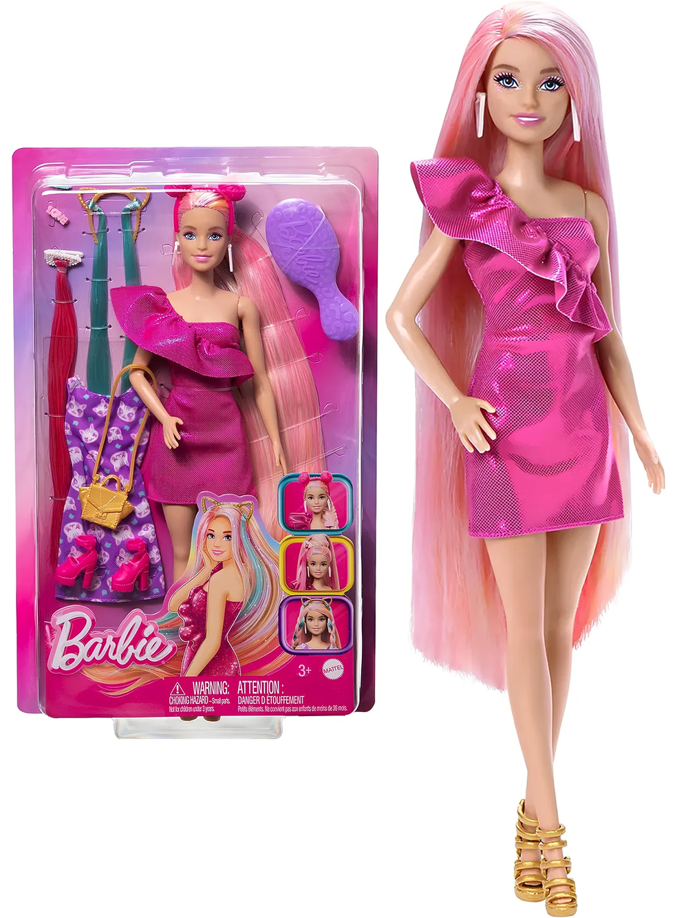 Кукла Барби Fun and Fancy HKT96 Mattel, модный образ и аксессуары