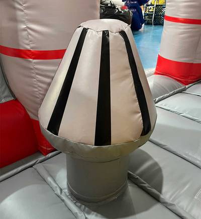 Коммерческий надувной батут с двумя горками «Робот» 8x6x6.5 м