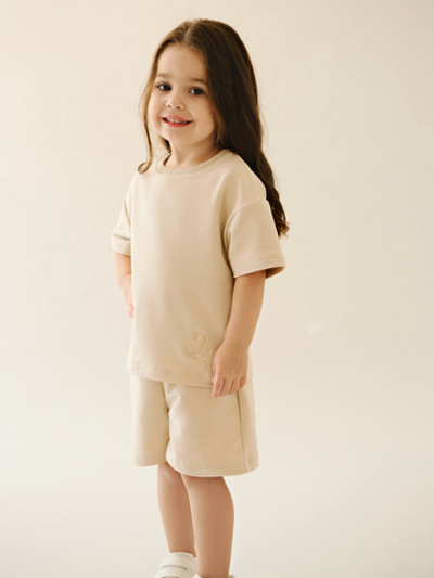 Комплект футболка и шорты (топленое молоко)