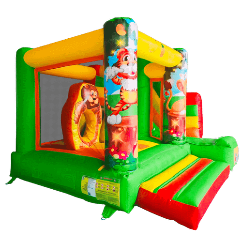 Коммерческий надувной батут "Зверята " 4*3,5*2,5 м