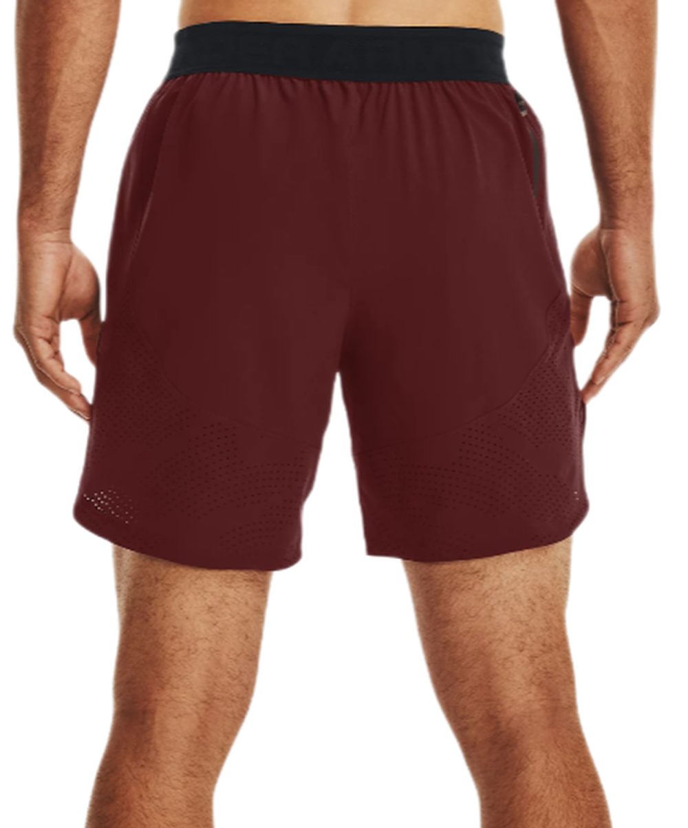 Мужские теннисные шорты Under Armour Men's UA Stretch Woven Shorts - chestnut red/metallic solder