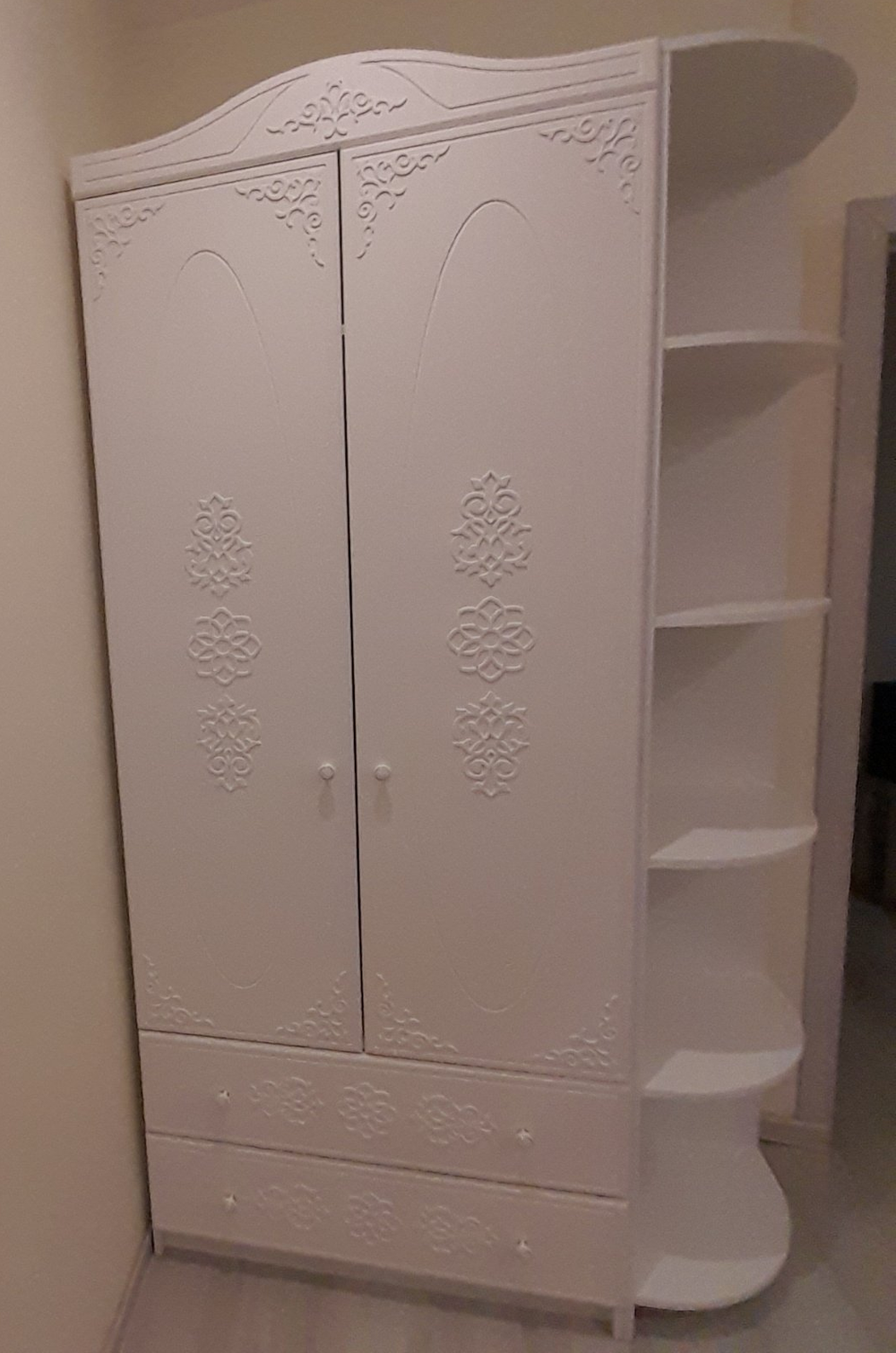 Стеллаж угловой СДУ 370.1 Белый