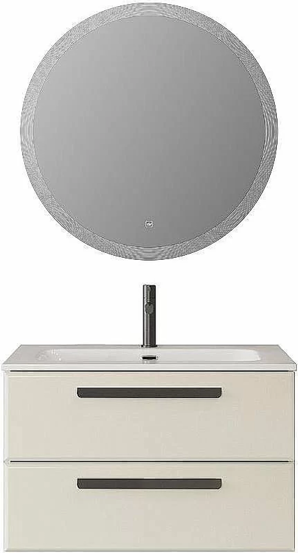 Тумба с раковиной Cezares ECO-CER-N 80 ECO-CER-N-800-2C-SO-AS-P альпака брашированная