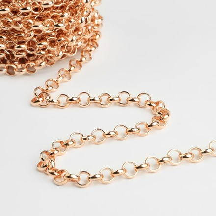 Цепочка железо d7мм , золотой