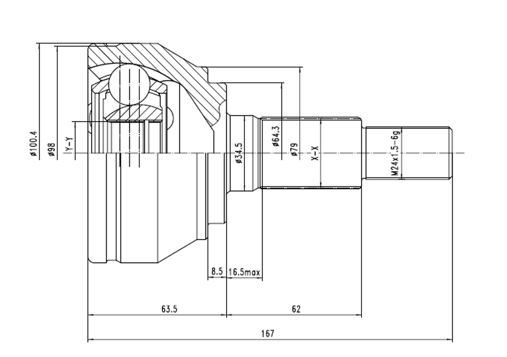 EWIGER - EW121150282-EWI - Joint Kit, drive shaft