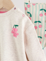 Толстовка и легинсы в комплекте для малышей Next H53-919, Молочный