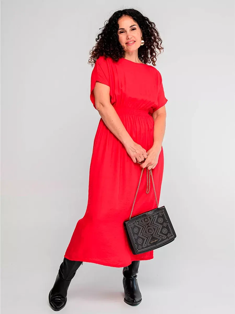 Платье длинное легкое на резинке