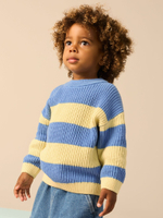 Джемпер вязаный для мальчика Next E27-756, Светло-желтый, Голубой