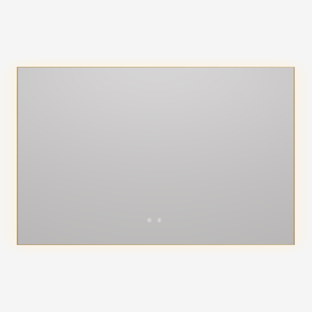 Зеркало LED VLM-4F120BG-2 1200х800 c сенсорным выключателем, антизапотевание, брашированное золото