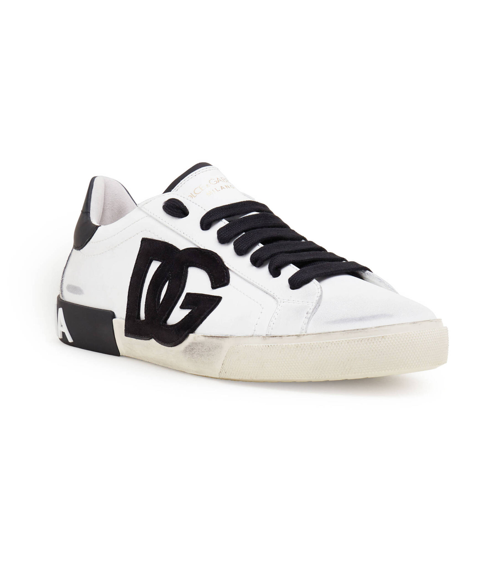 Кожаные кроссовки Dolce & Gabbana - белый(CS2203 AO277)