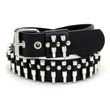 Ремень с патронами серебряного цвета (005)