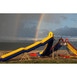 Надувная прямая водная горка для вышки (опоры) «Стрела» с двумя ступенями 12*2,5*5 м