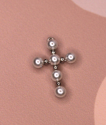 Подвеска крест бусины 24х16 мм