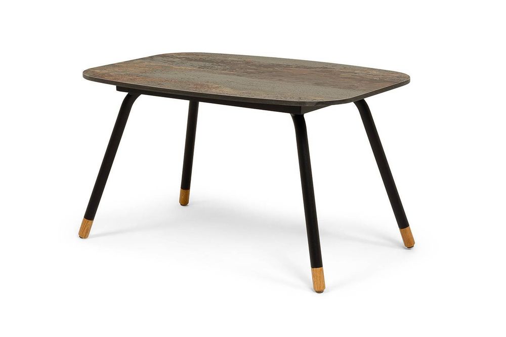 "Верона" журнальный столик из HPL 70х50, H40, каркас черный муар, цвет столешницы "винтаж"