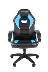 Офисное кресло Chairman   game 16 Россия экопремиум черный/голубой