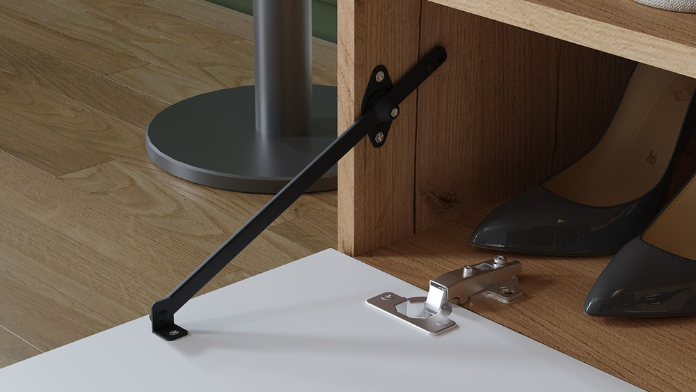 Прихожая с зеркалом комплект мебели Дуб Крафт золотой/Графит матовый 200х43х226 см