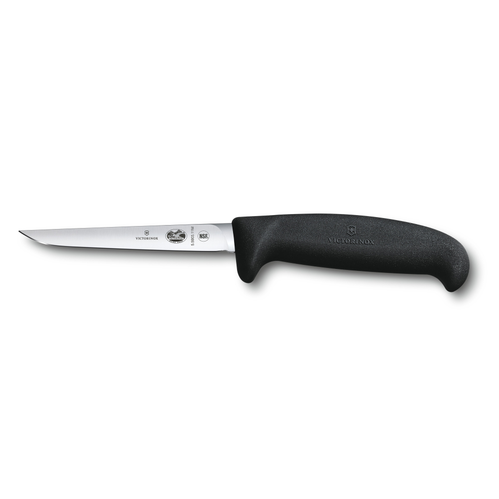 Фото нож для птицы VICTORINOX Fibrox с лезвием из нержавеющей стали 11 см и рукоятью среднего размера из пластика чёрного цвета с гарантией