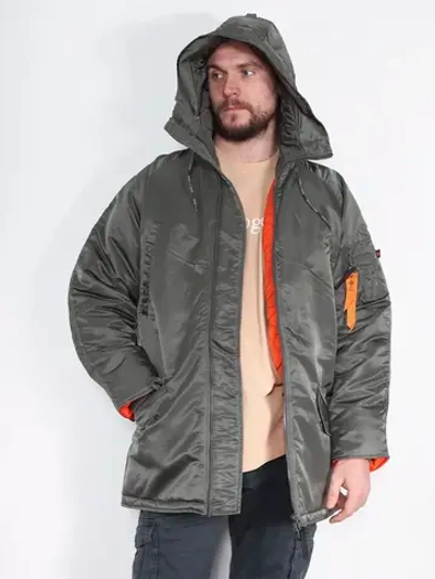 Куртка Аляска демисезонная Husky City Nord Storm (т.серая - r.grey/orange)