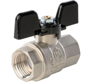 Кран шаровой муфтовый полнопроходной (бабочка) 15