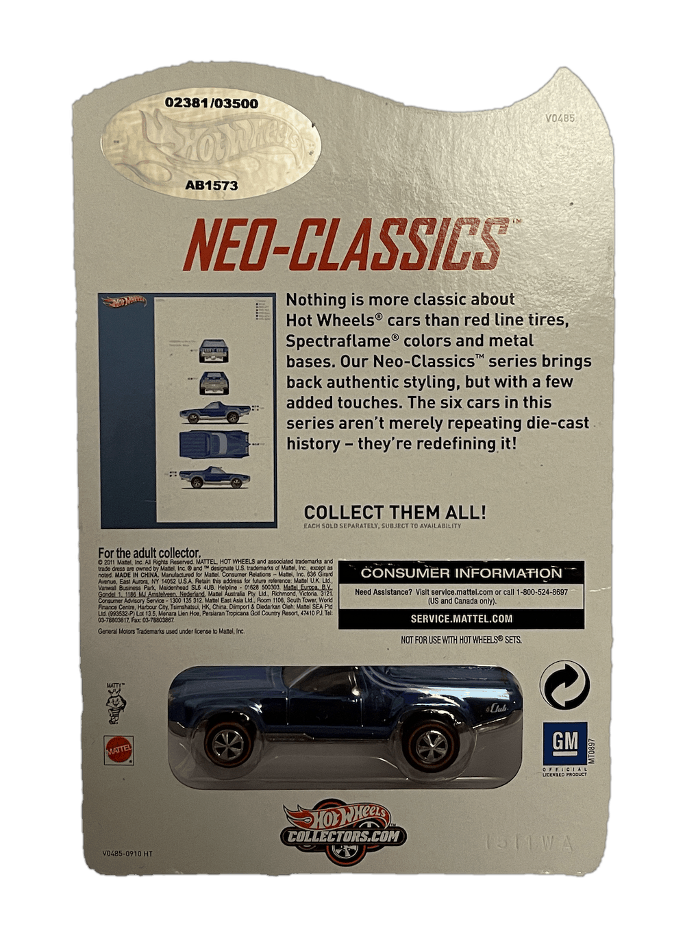 Hot Wheels Neo-Classic Series 10 Breakaway Bucket (2011)