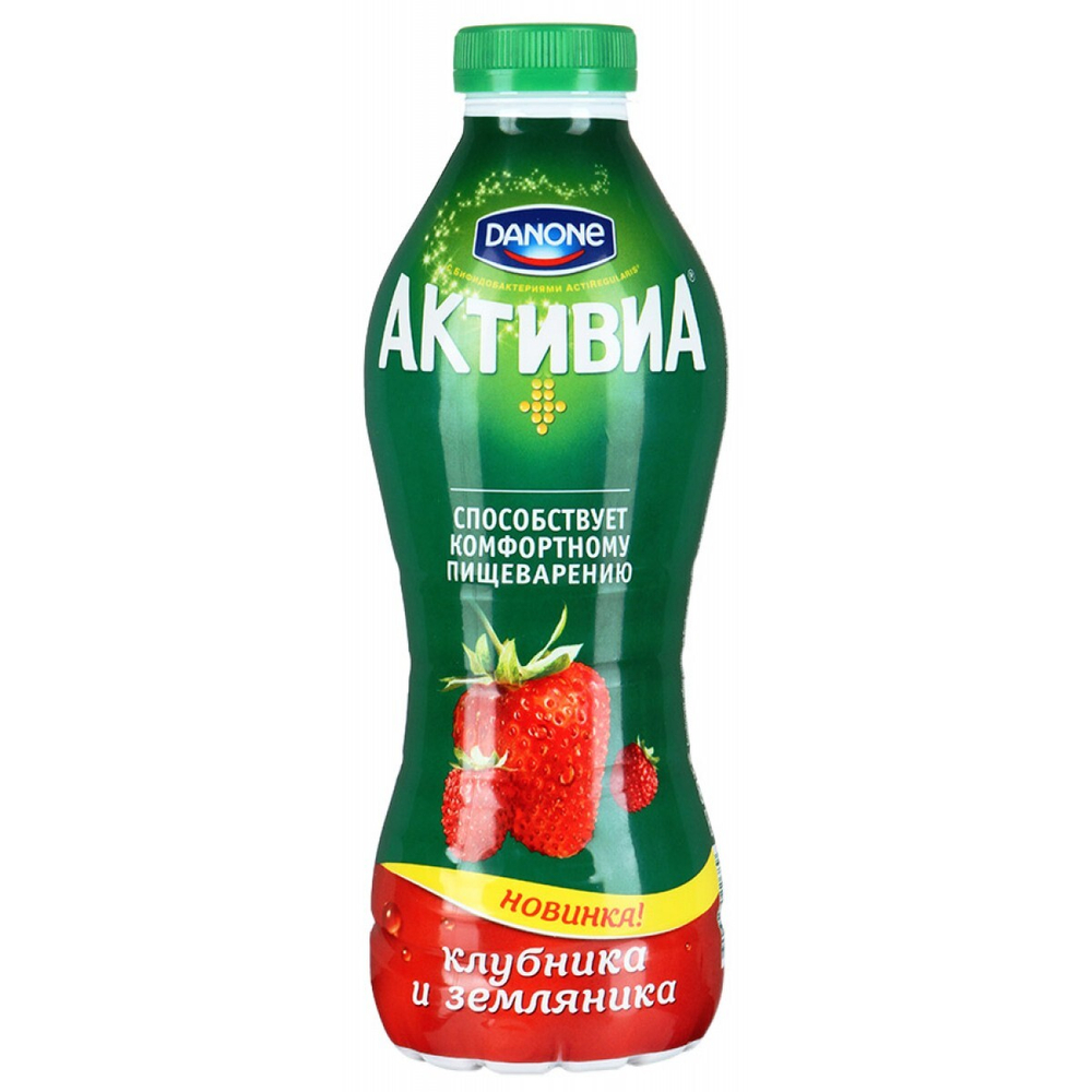 Активиа Питьевая 870гр КЛУБНИКА-ЗЕМЛЯНИКА (1*6)