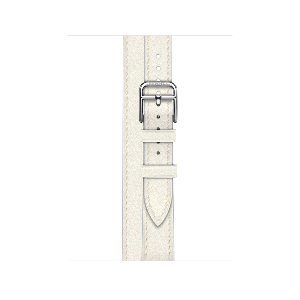 Apple Watch Hermès - 41mm Blanc Swift Leather Attelage Double Tour