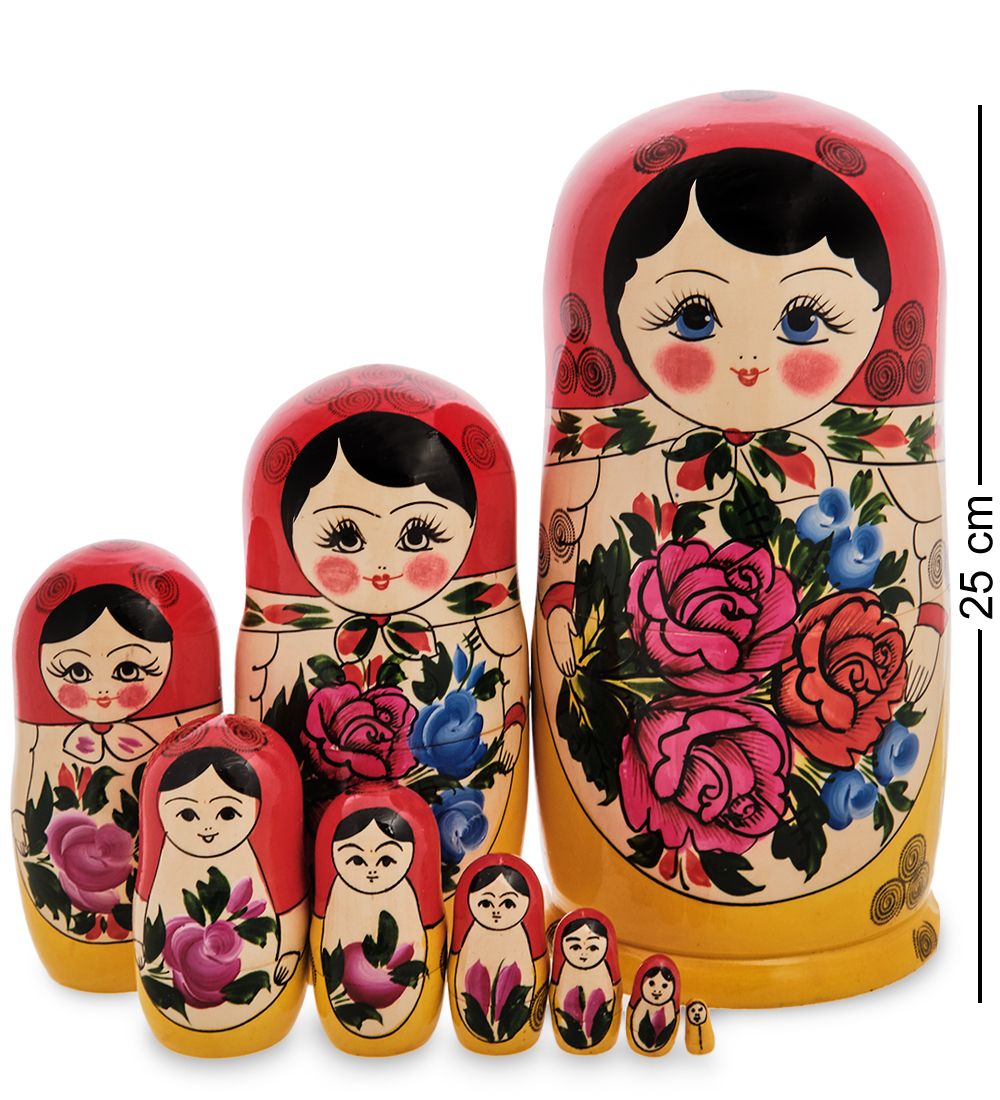 Народные промыслы МР-10/10 Матрешка 9-кукольная (Семеновская)