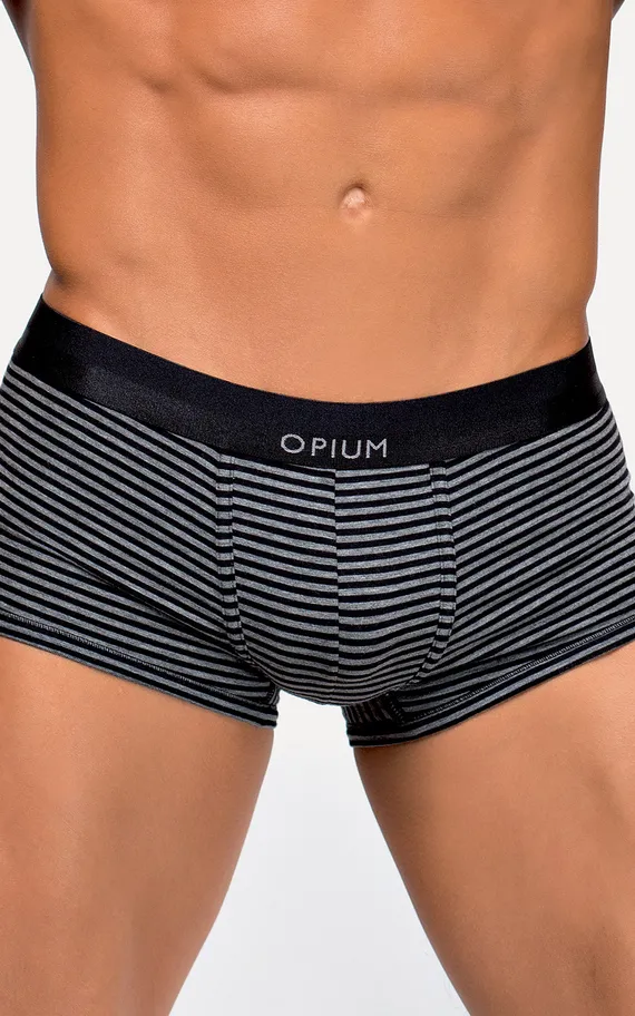 Мужские трусы R-111 Black-Melange Grey