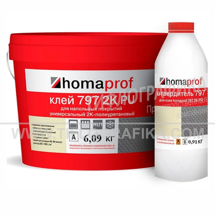 Клей двухкомпонентный полиуретановый, универсальный 7 кг.