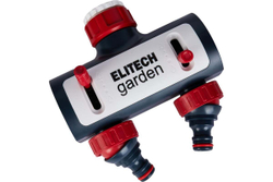 Распределитель потоков 2-х канальный премиум с переходниками 3/4” и 1” HF 003 Garden Elitech 206027