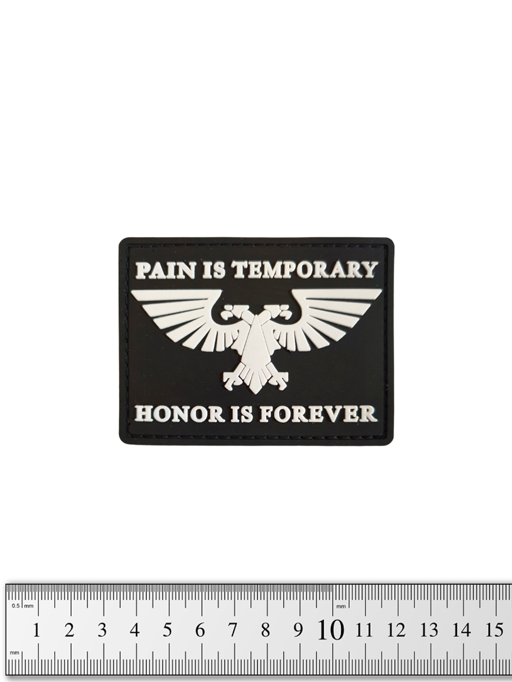Шеврон Warhammer 40k. Pain Is Temporary, Honor Is Forever PVC