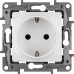 Розетка с заземлением без шторок 16А 250В белый ETIKA Legrand