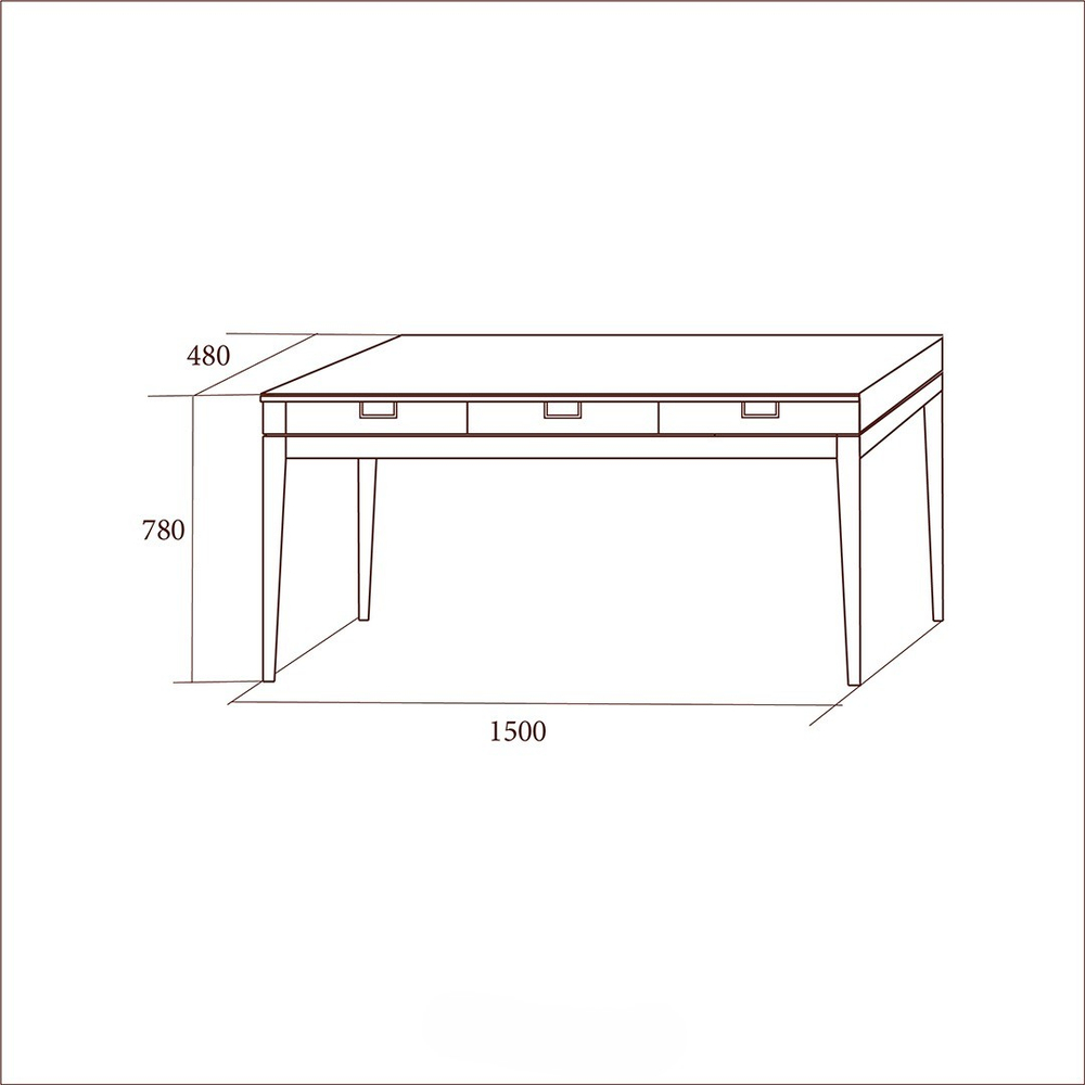 МОДЕНА Стол письменный бестумбовый