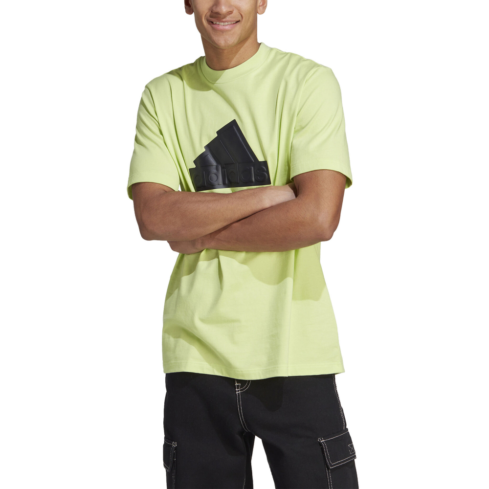 Мужское теннисное поло adidas Future Icon Badge Of Sport T-Shirt Men - Lime, Black