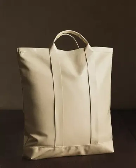 ZARA HOME РЮКЗАК ИЗ ВОДООТТАЛКИВАЮЩЕЙ ТКАНИ, БЕЛЫЙ