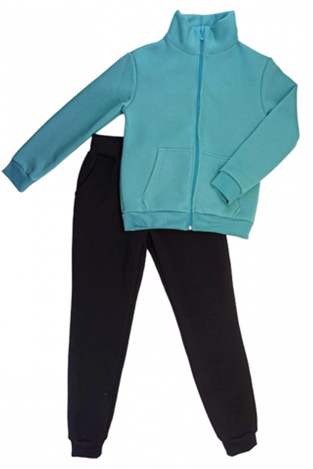 Спортивный костюм 0212/51 бирюзовый, ч/ш, карманы