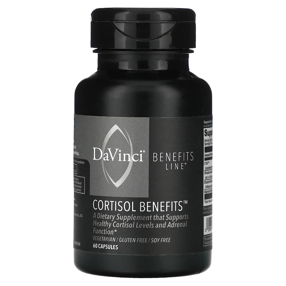 DaVinci Laboratories, Benefits Line, преимущества кортизола, 60 капсул