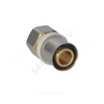 Муфта МП латунь никель пресс Дн 16х3/4" ВР ГОСТ 32415-2013 8002 Aquasfera 8002-02
