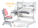 Комплект Mealux Evo парта Florida Multicolor G + кресло Onyx DPG (арт.EVO-52 W + G MC + Y 110 DPG)