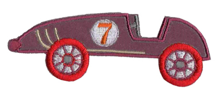 Термоаппликация HKM "Rennwagen Reflex rot", 8,5 х  5 см, 1 шт (10206100/121214/0010869/03_Германия)