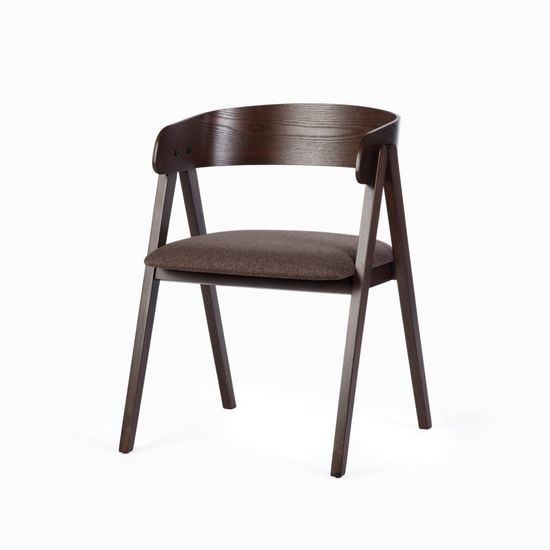 Стул Carter деревянный, коричневая ткань