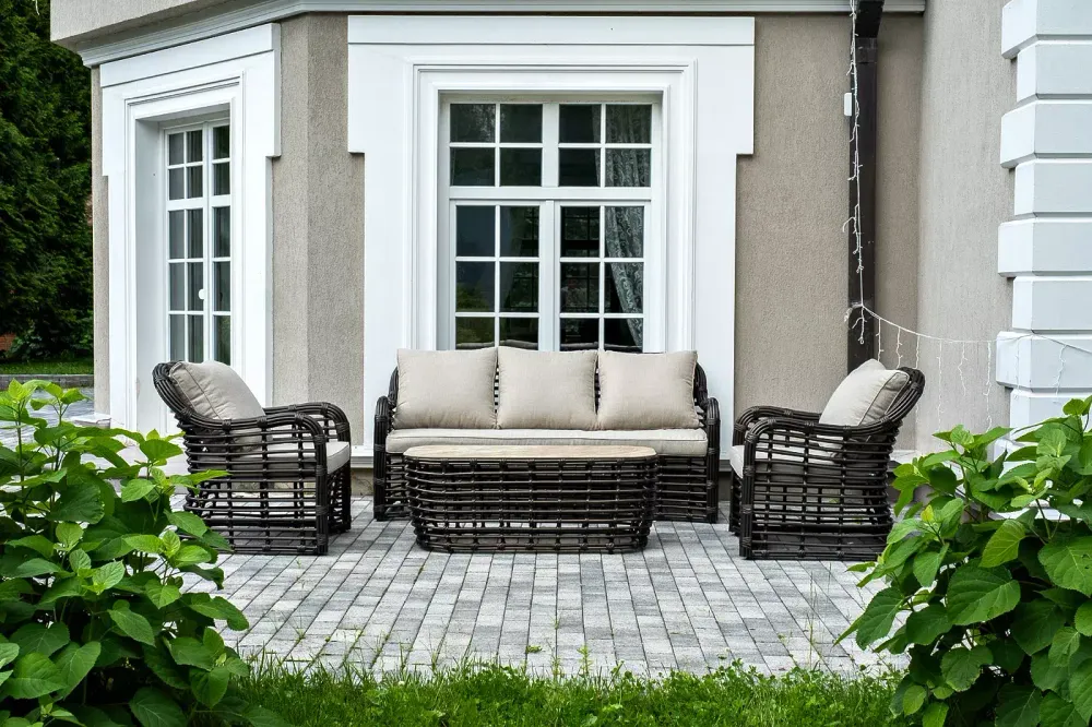 "Ницца" лаунж-зона из искусственного ротанга, цвет бронзовый